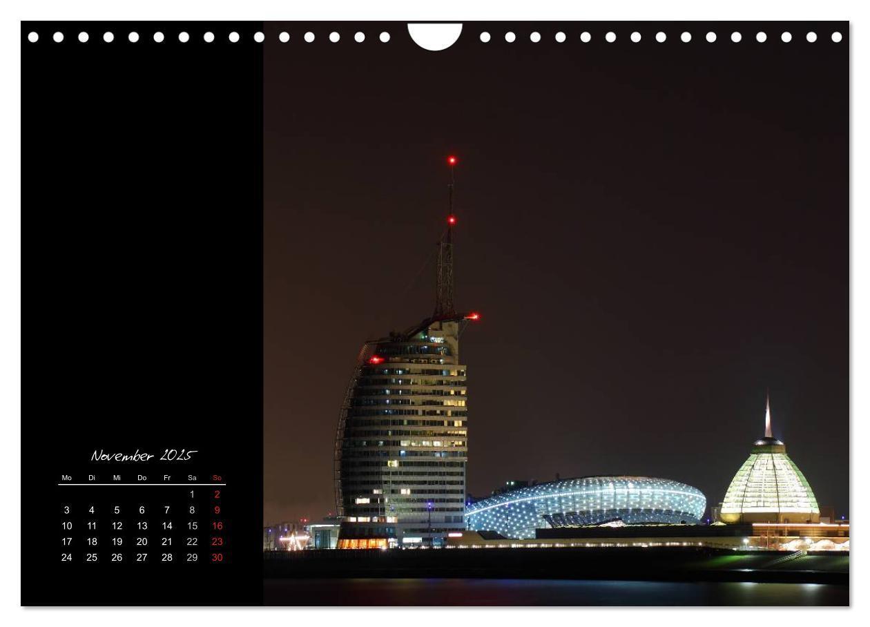 Bild: 9783435831159 | Bremerhaven Nights (Wandkalender 2025 DIN A4 quer), CALVENDO...