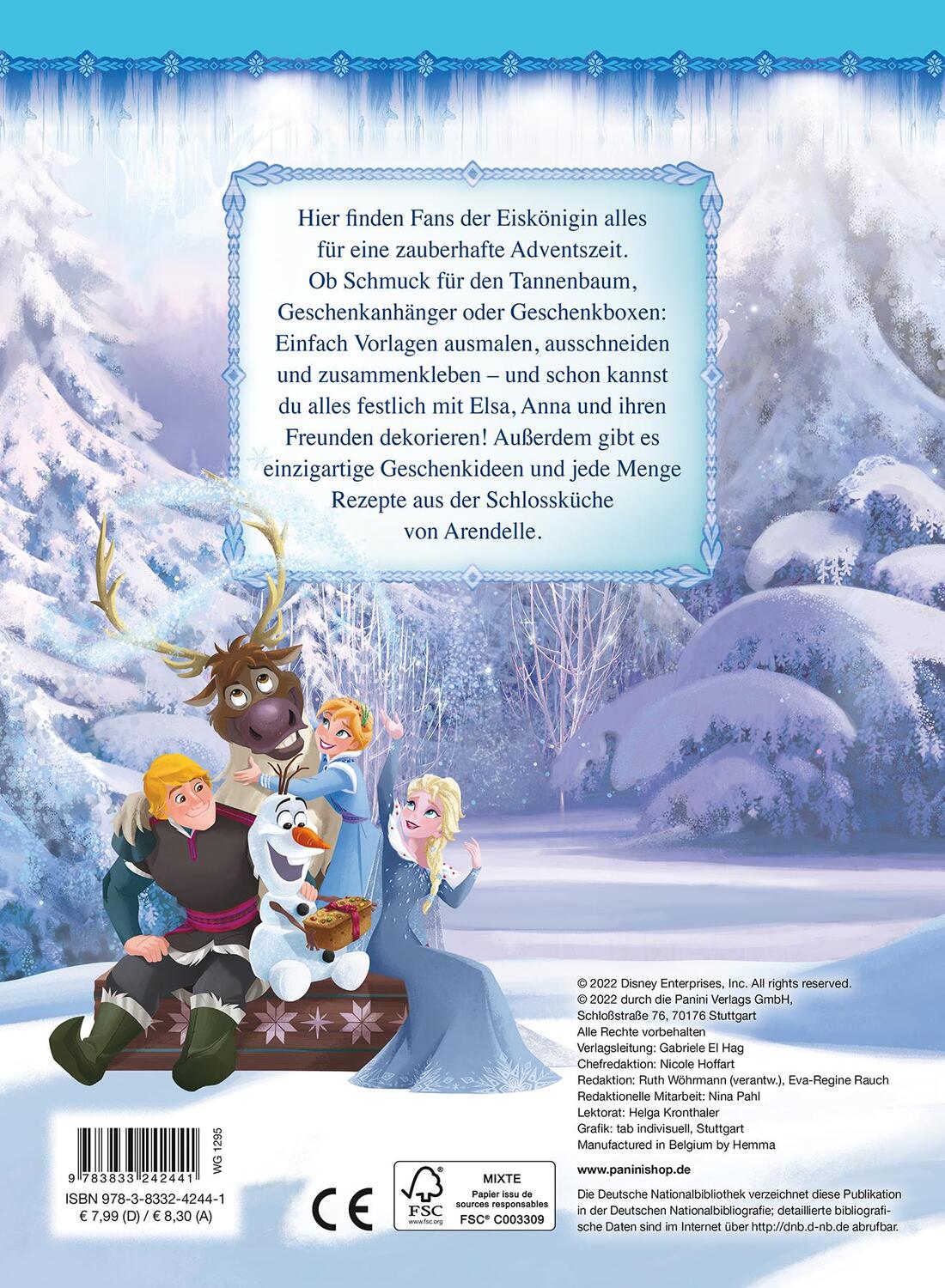 Rückseite: 9783833242441 | Disney Die Eiskönigin: Adventszauber: Basteln und Backen im Advent