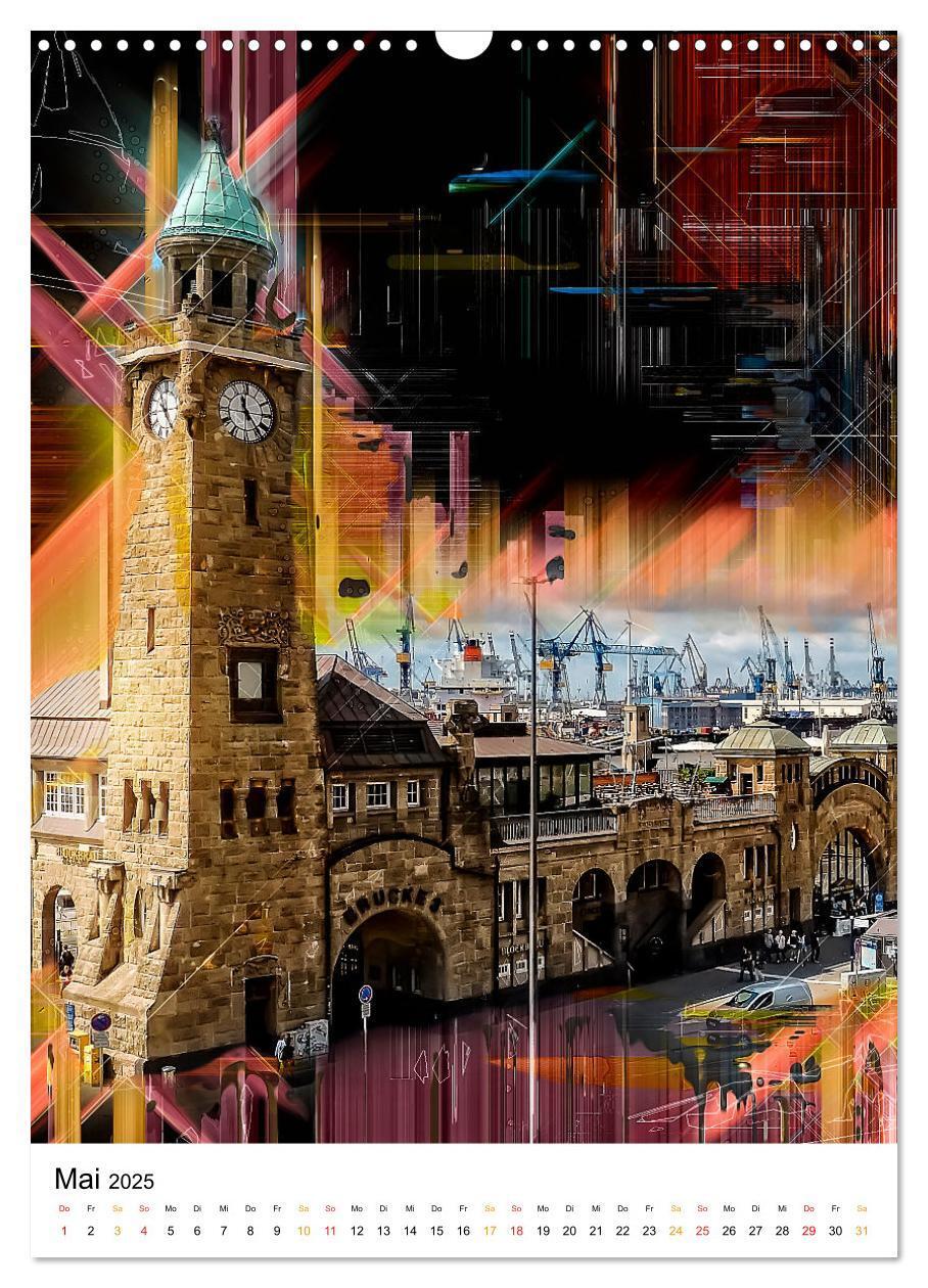 Bild: 9783435908578 | Hamburg bunte Stadt (Wandkalender 2025 DIN A3 hoch), CALVENDO...