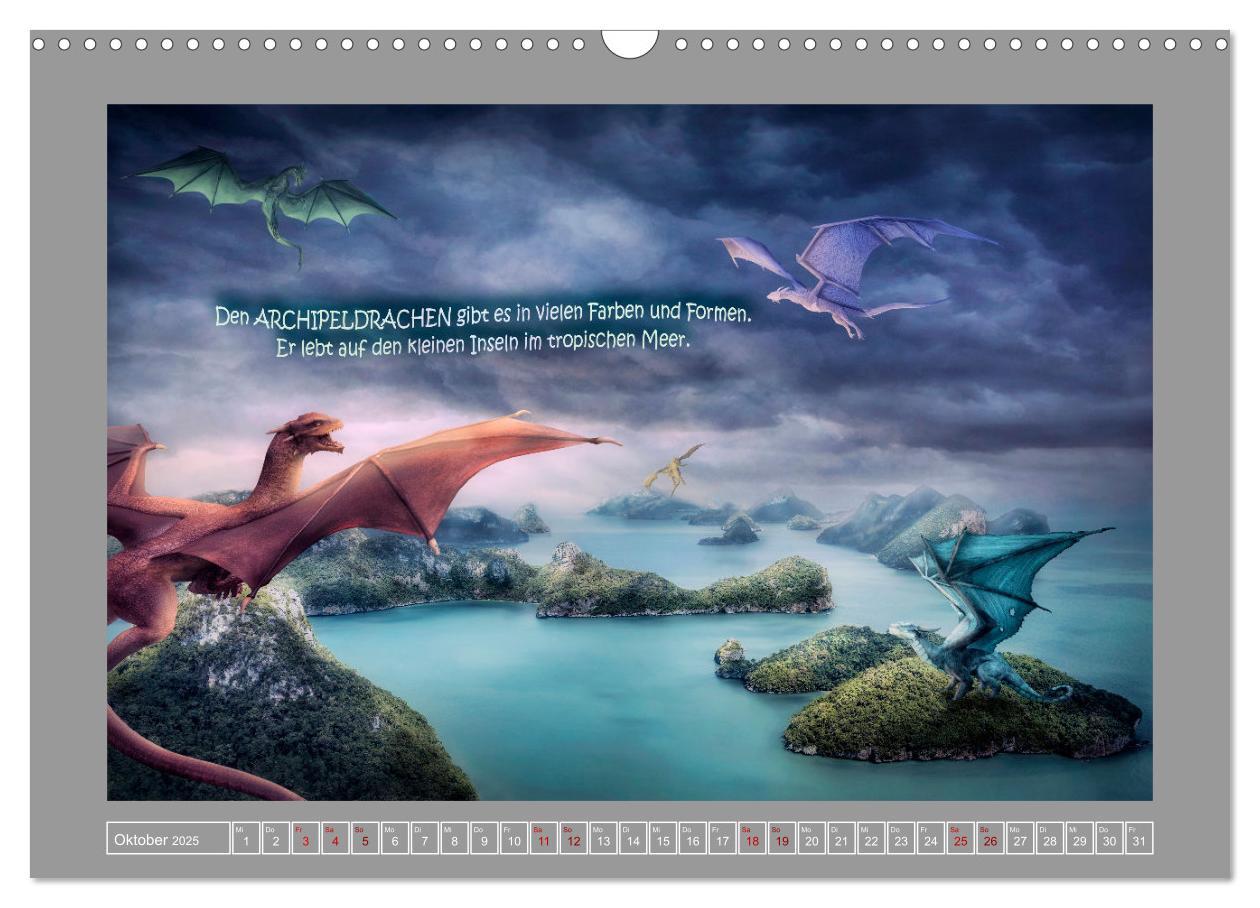 Bild: 9783383987274 | Wo die wilden Drachen wohnen (Wandkalender 2025 DIN A3 quer),...