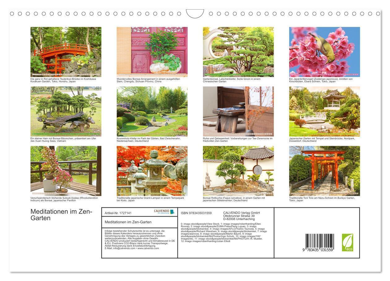 Bild: 9783435031559 | Meditationen im Zen-Garten (Wandkalender 2025 DIN A3 quer),...