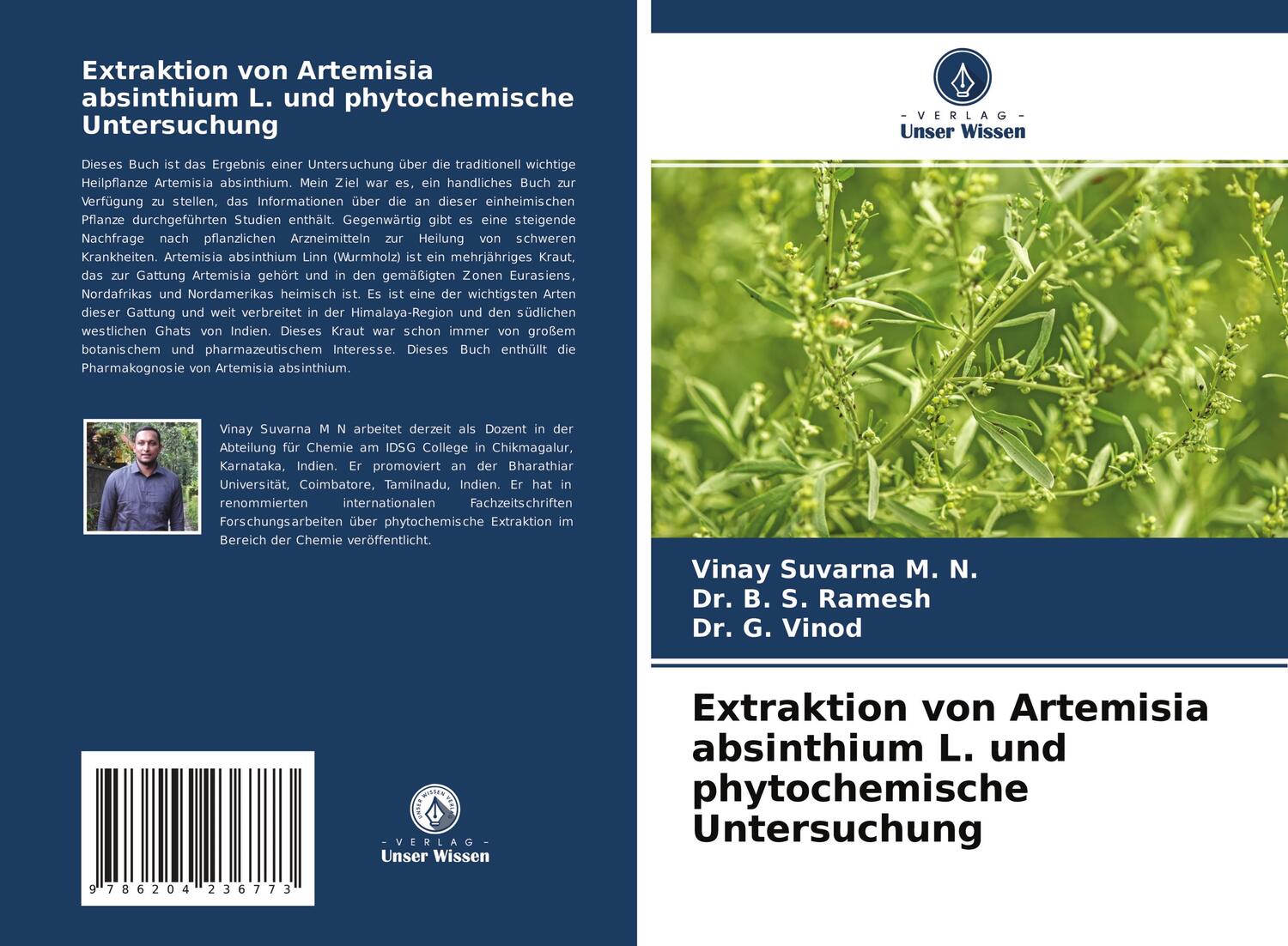 Cover: 9786204236773 | Extraktion von Artemisia absinthium L. und phytochemische Untersuchung