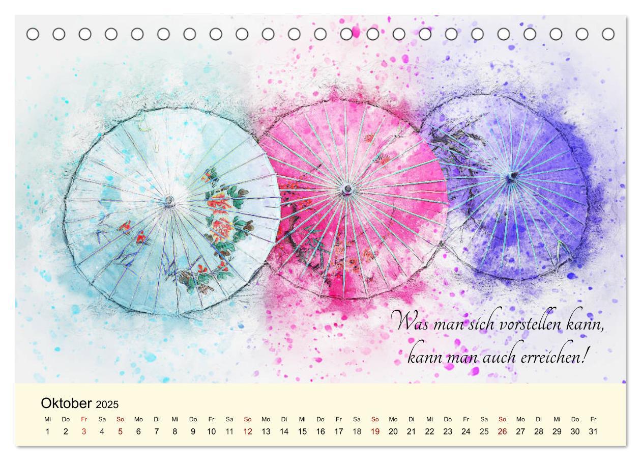 Bild: 9783435182589 | Aquarelle und Lebensweisheiten (Tischkalender 2025 DIN A5 quer),...