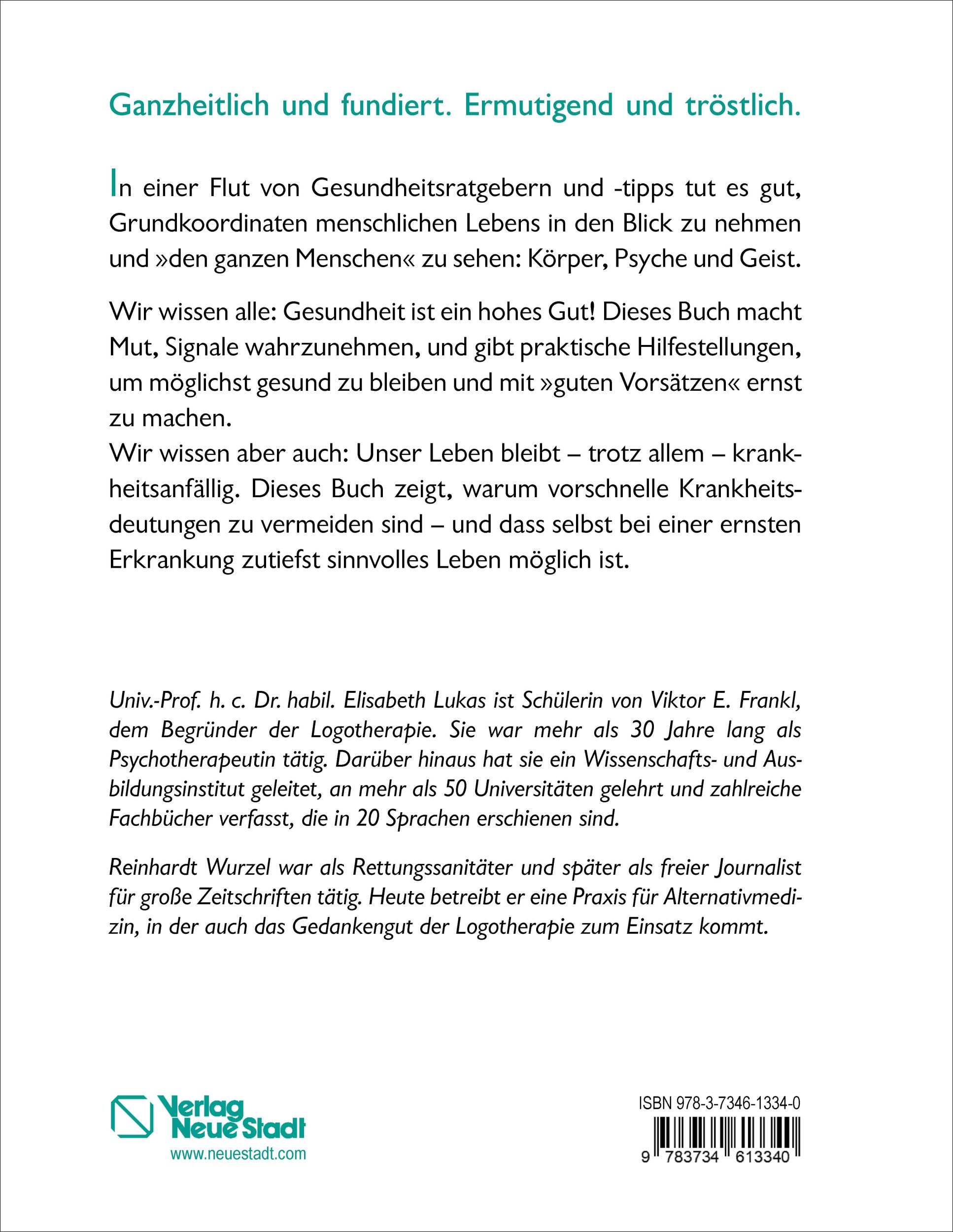 Rückseite: 9783734613340 | Gesundheit bewahren - Krankheit bewältigen | Ermutigung und Trost