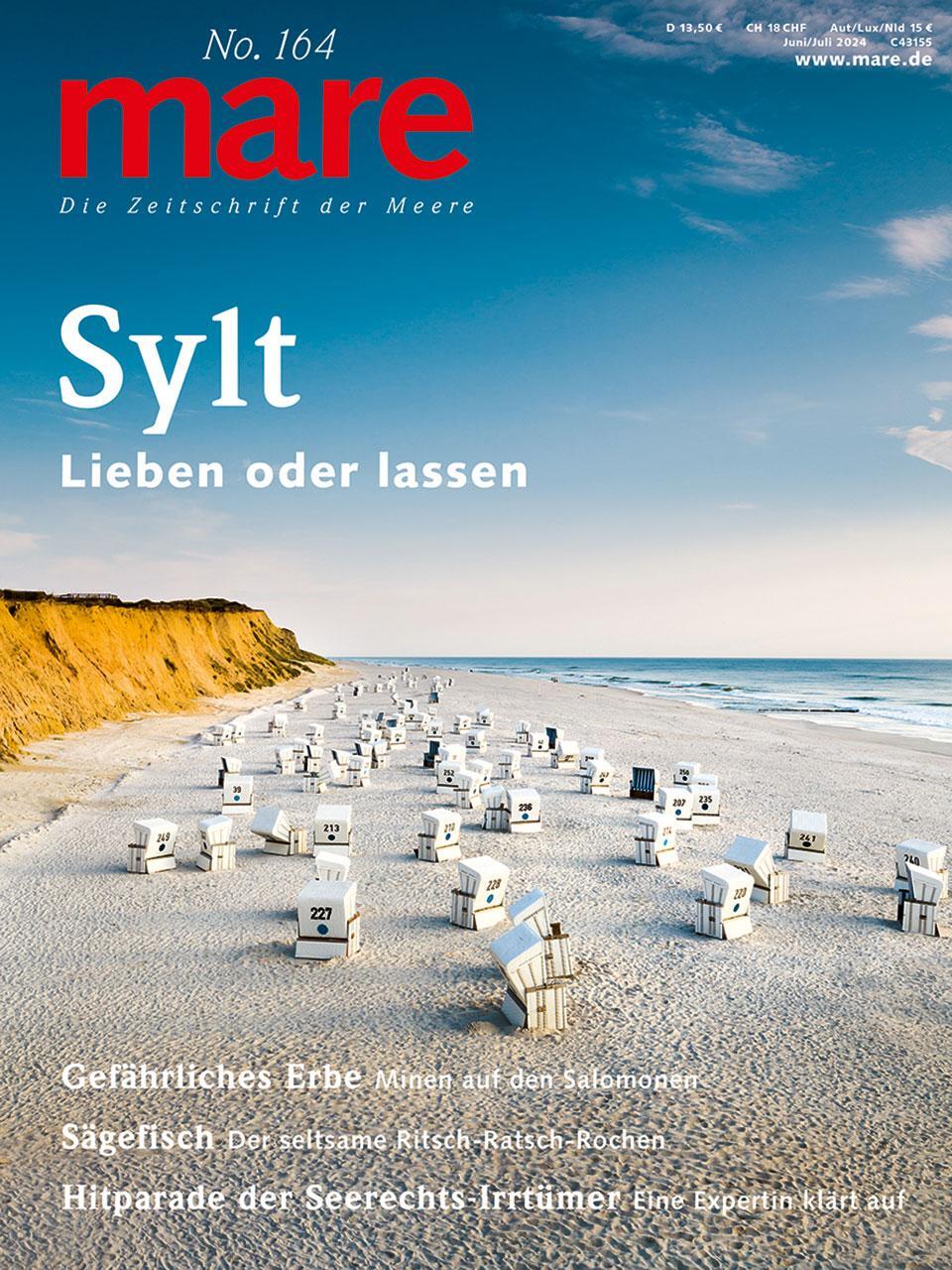 Cover: 9783866484535 | mare - Die Zeitschrift der Meere / No. 164 / Sylt | Lieben oder lassen