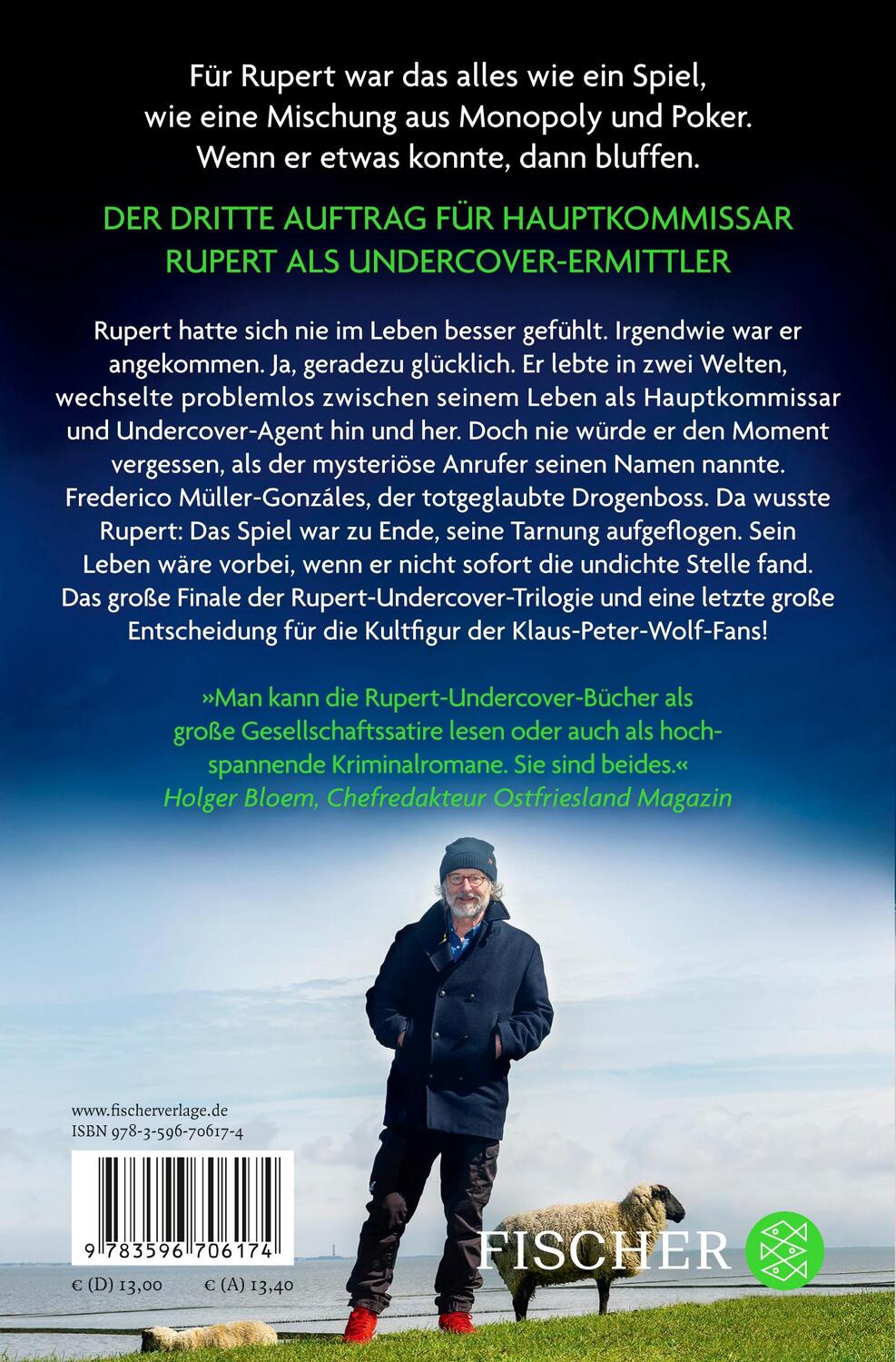 Rückseite: 9783596706174 | Rupert undercover - Ostfriesisches Finale | Klaus-Peter Wolf | Buch