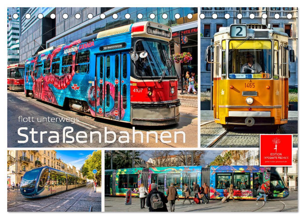 Cover: 9783383882098 | Straßenbahnen - flott unterwegs (Tischkalender 2025 DIN A5 quer),...