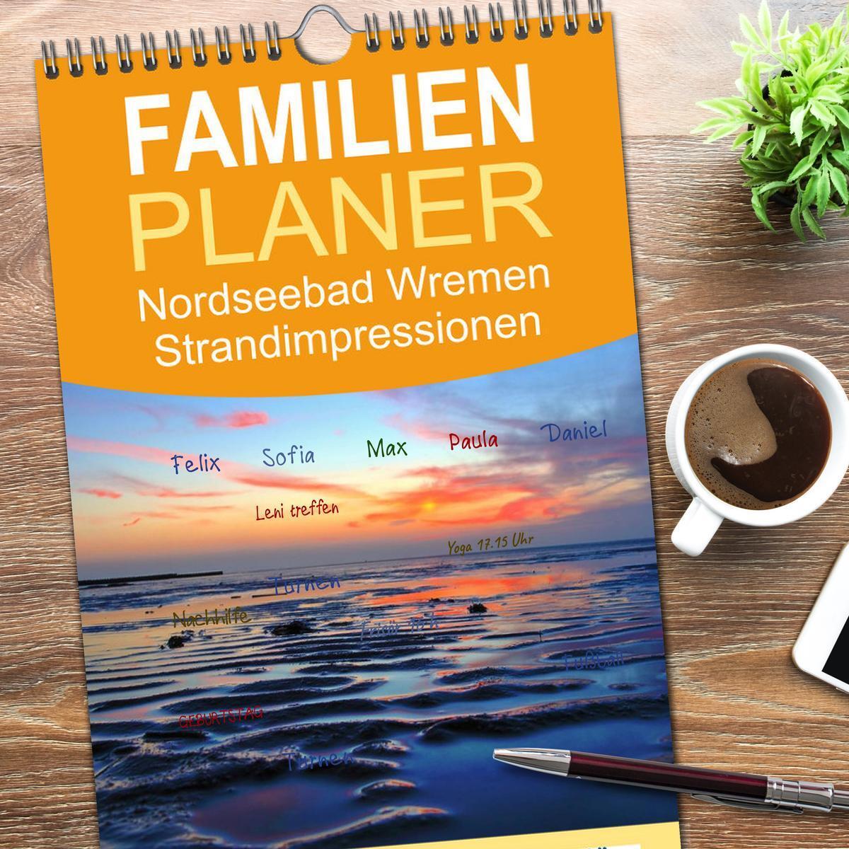 Bild: 9783457117545 | Familienplaner 2025 - Nordseebad Wremen - Strandimpressionen mit 5...