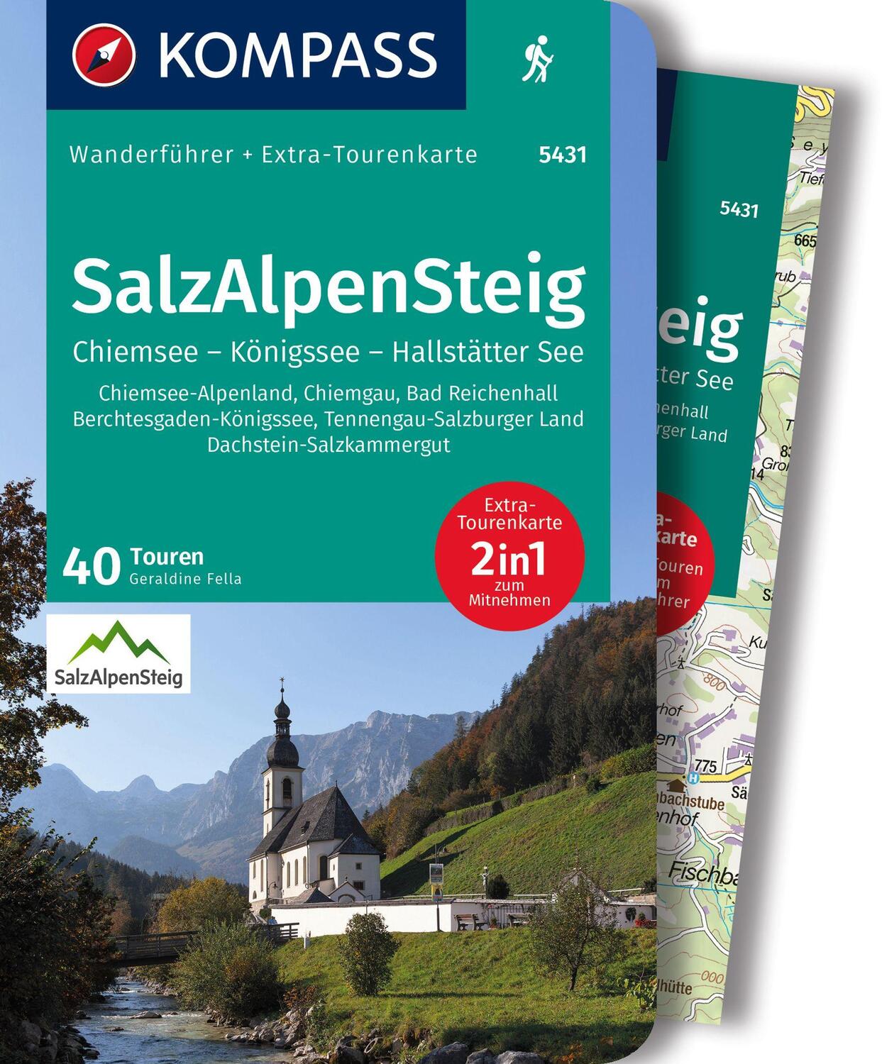 Cover: 9783991216315 | KOMPASS Wanderführer SalzAlpenSteig, Chiemsee, Königssee,...