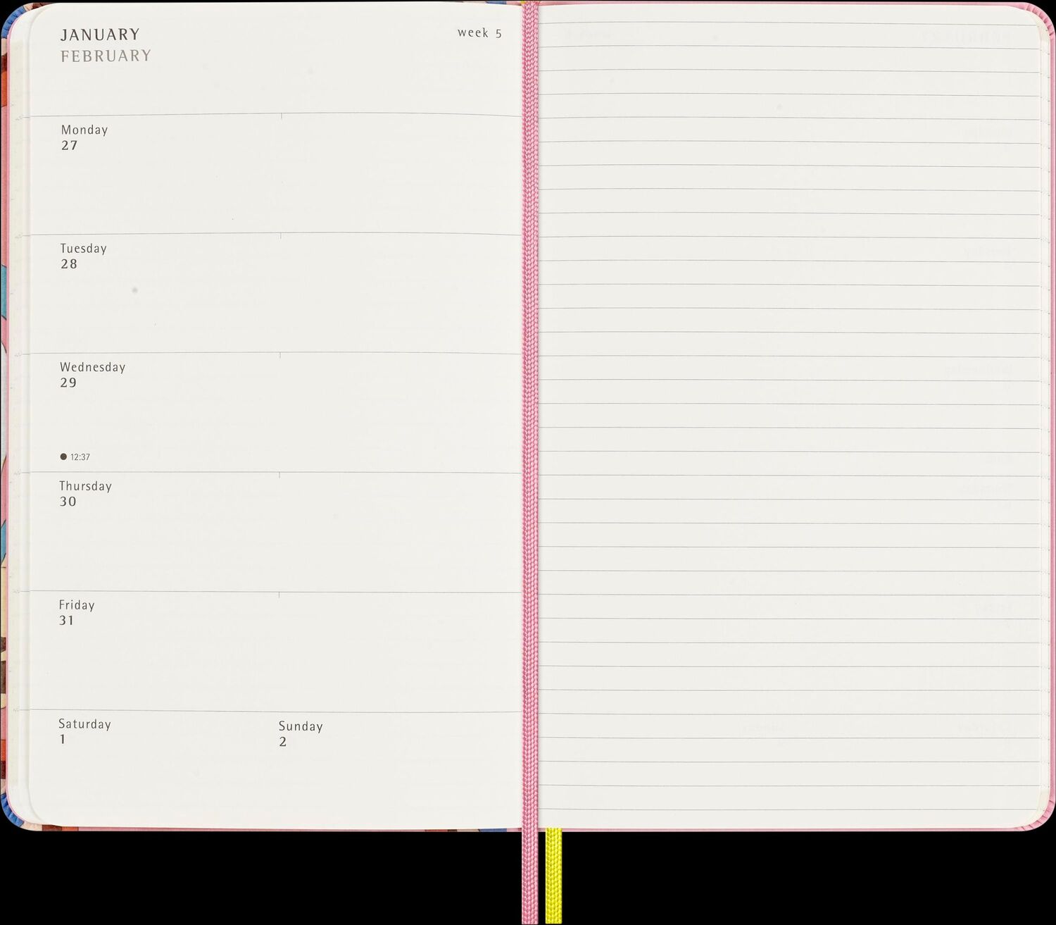 Bild: 8056598859881 | Moleskine Sakura undatierter Wochen Notizkalender, L/A5, Fester...