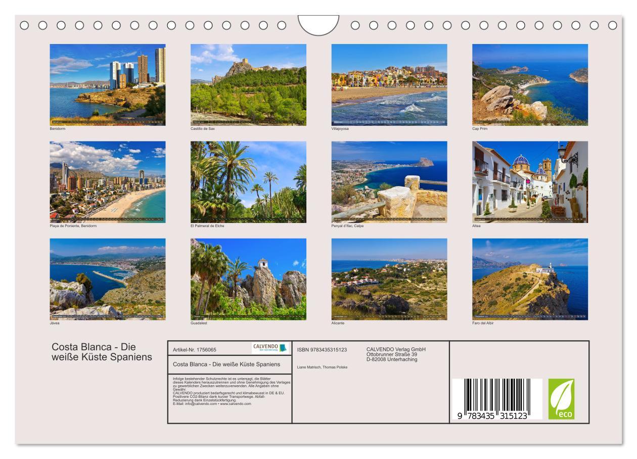 Bild: 9783435315123 | Costa Blanca - Die weiße Küste Spaniens (Wandkalender 2025 DIN A4...