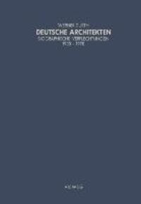 Cover: 9783528087050 | Deutsche Architekten | Biographische Verflechtungen 1900¿1970 | Durth