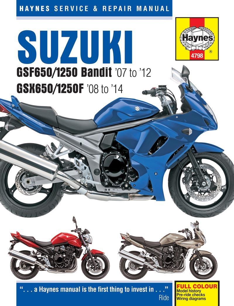 Cover: 9780857336392 | Suzuki GSF650/1250 Bandit &amp; GSX650/1250F (07-14) Haynes Repair Manual