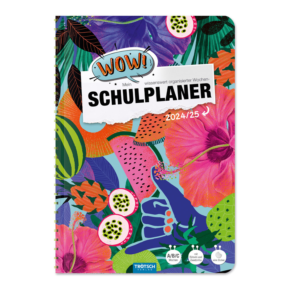 Cover: 9783988023223 | Trötsch Schulplaner WOW Tropic 24/25 | Trötsch Verlag GmbH &amp; Co.KG