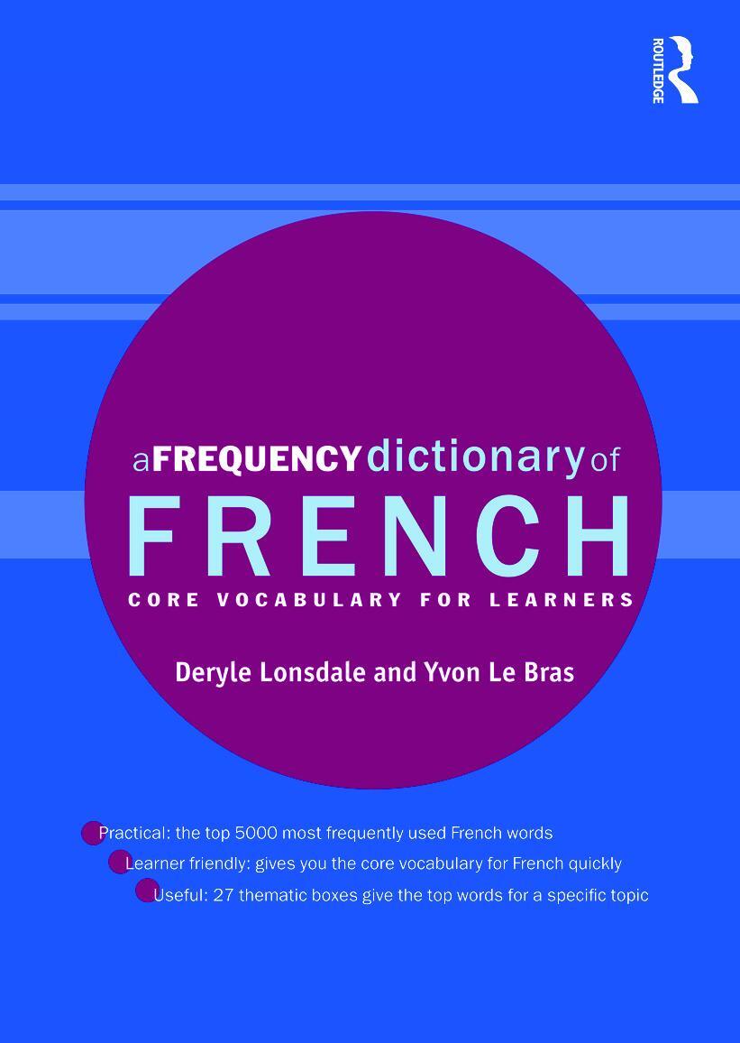 Cover: 9780415775311 | A Frequency Dictionary of French | Core Vocabulary for Learners | Buch