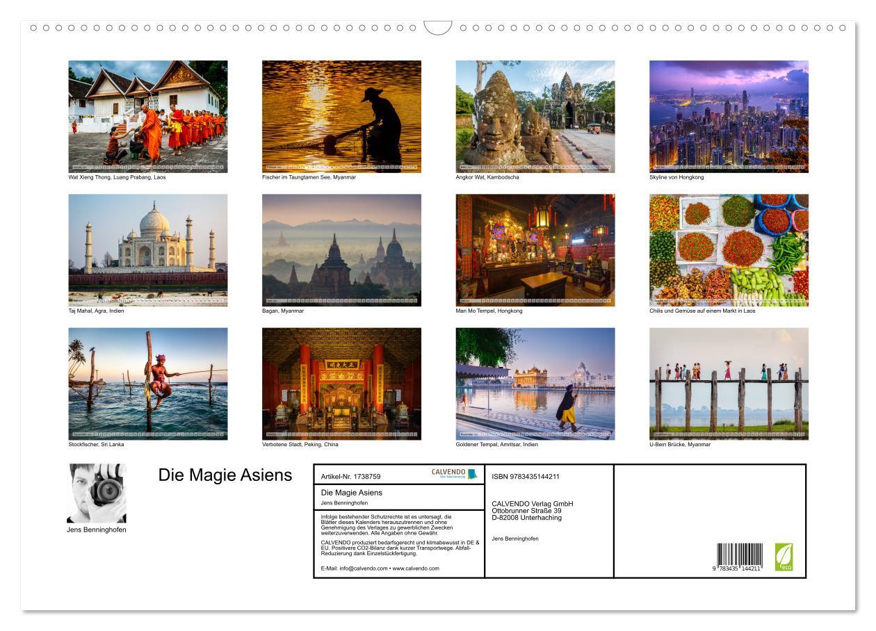 Bild: 9783435144211 | Die Magie Asiens (Wandkalender 2025 DIN A2 quer), CALVENDO...