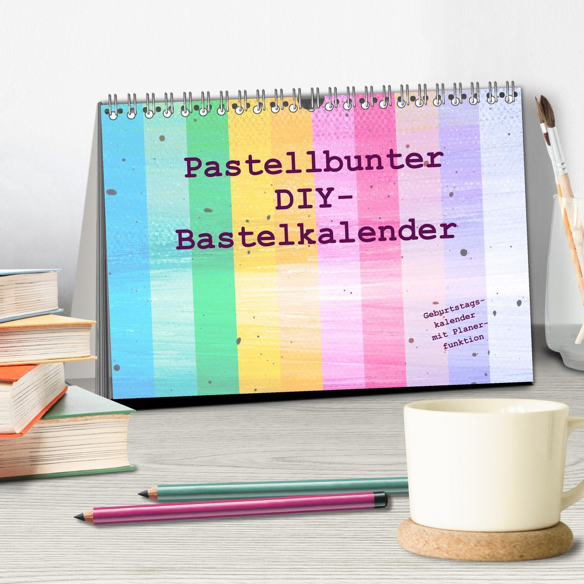 Bild: 9783383902833 | Pastellbunter DIY-Bastelkalender (Tischkalender 2025 DIN A5 quer),...