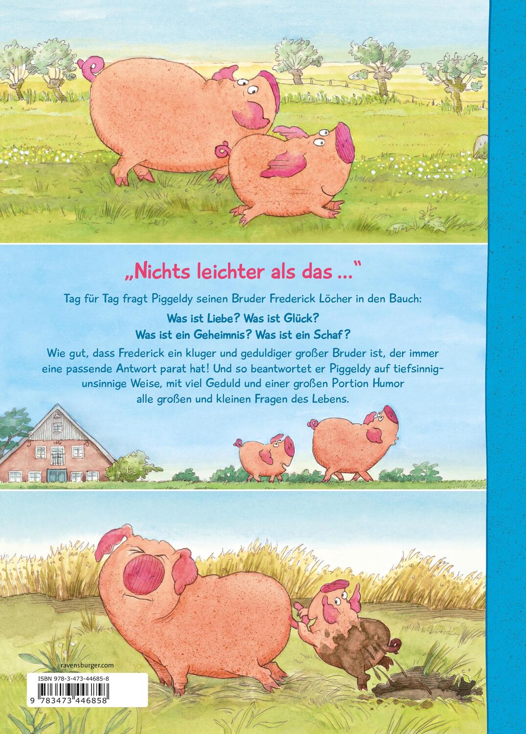 Rückseite: 9783473446858 | Die allerbesten Geschichten von Piggeldy und Frederick | Elke Loewe