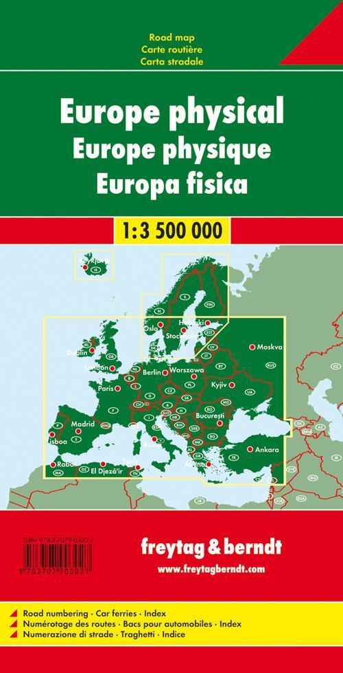 Rückseite: 9783707903027 | Europa 1 : 3 500 000. Autokarte physisch | KG | (Land-)Karte | Deutsch