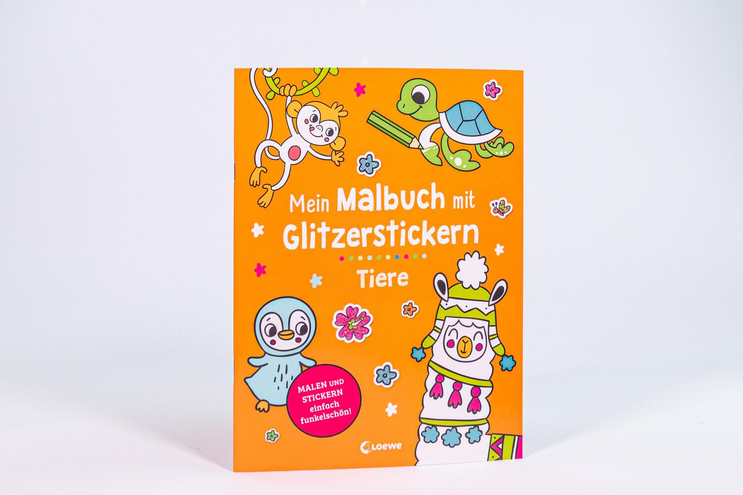 Bild: 9783743216099 | Mein Malbuch mit Glitzerstickern - Tiere | Broschüre | 16 S. | Deutsch