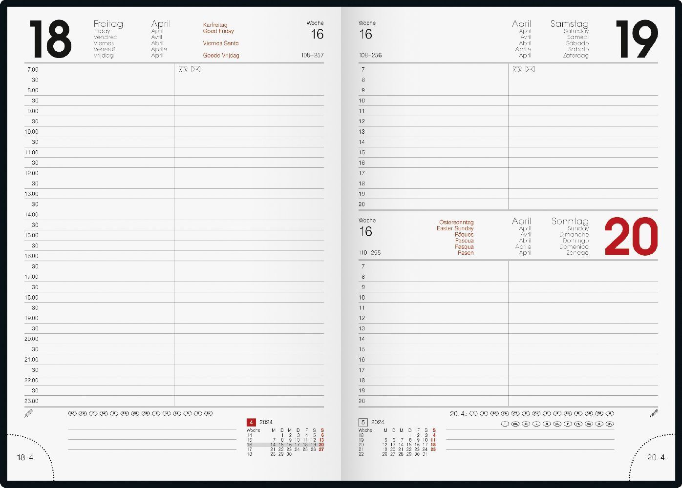 Bild: 4061947108248 | Tageskalender, Buchkalender, 2024, Modell 795, Balacron-Einband,...