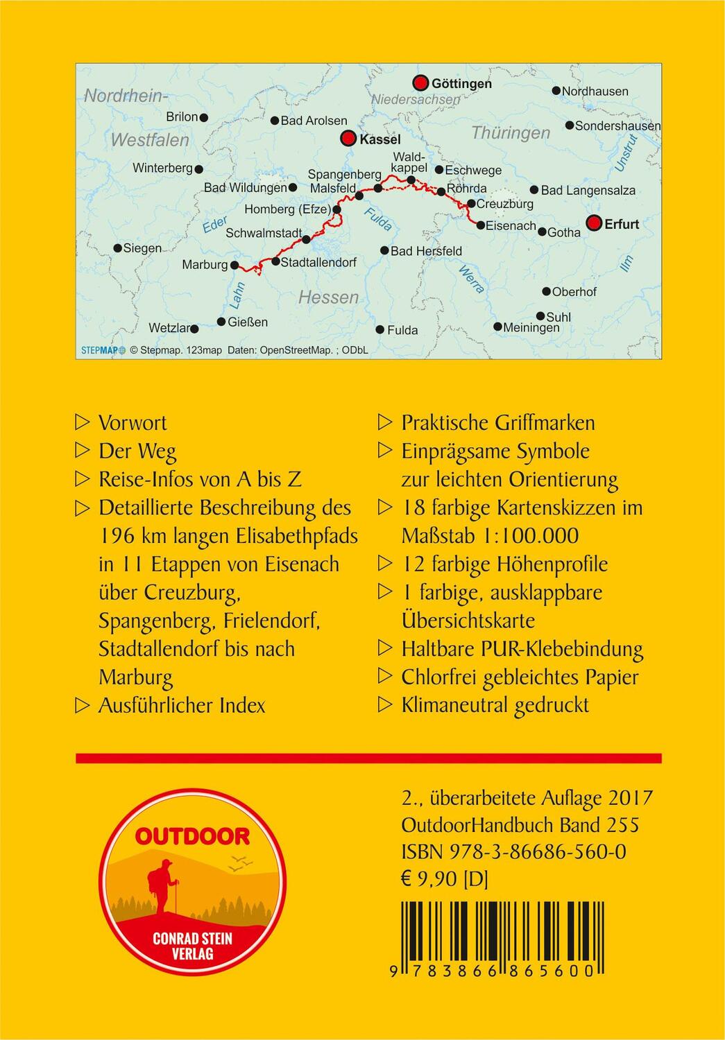 Rückseite: 9783866865600 | Elisabethpfad | von Eisenach nach Marburg | Thorsten Hoyer | Buch