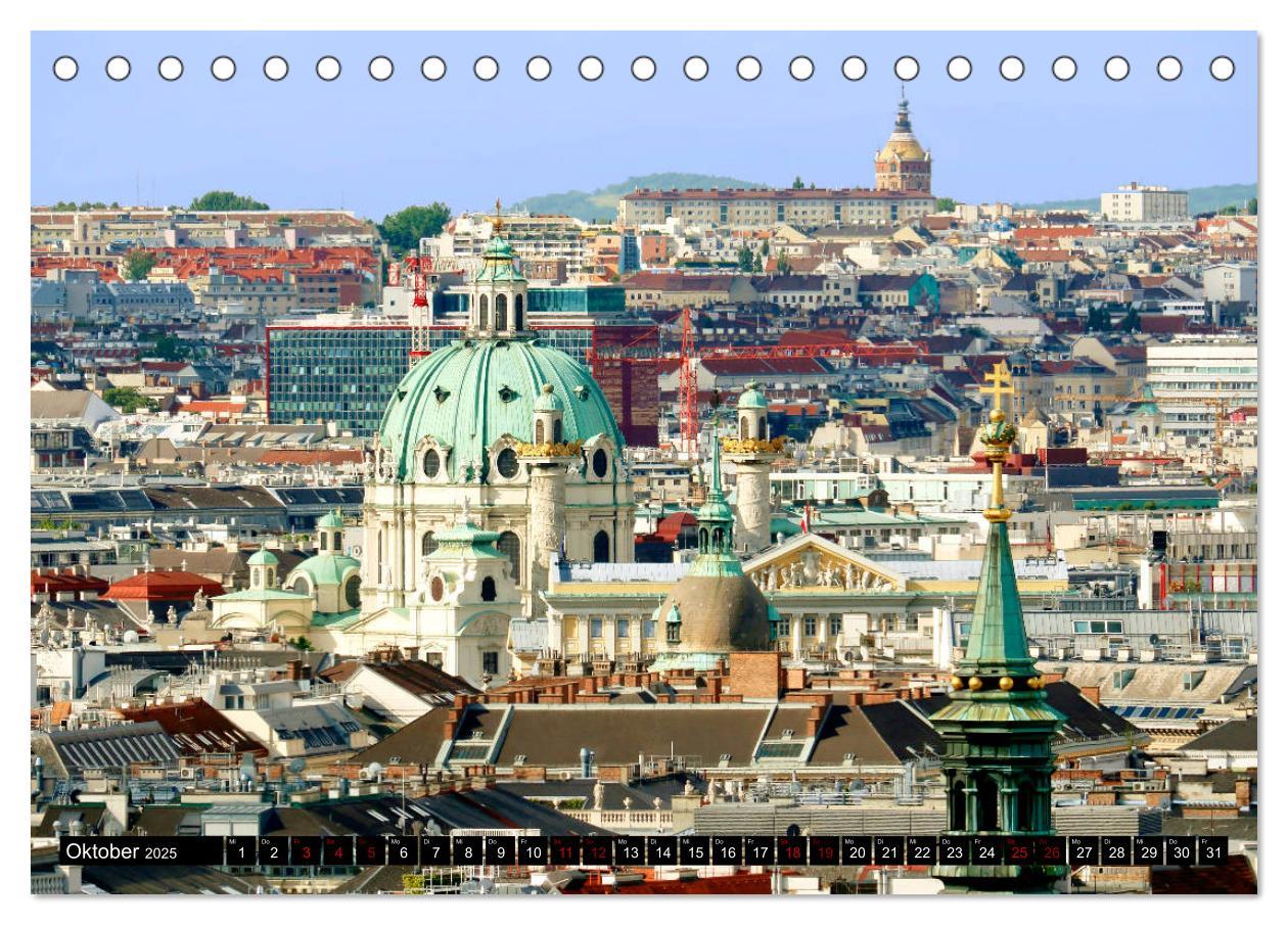 Bild: 9783435455690 | WIEN von oben (Tischkalender 2025 DIN A5 quer), CALVENDO...