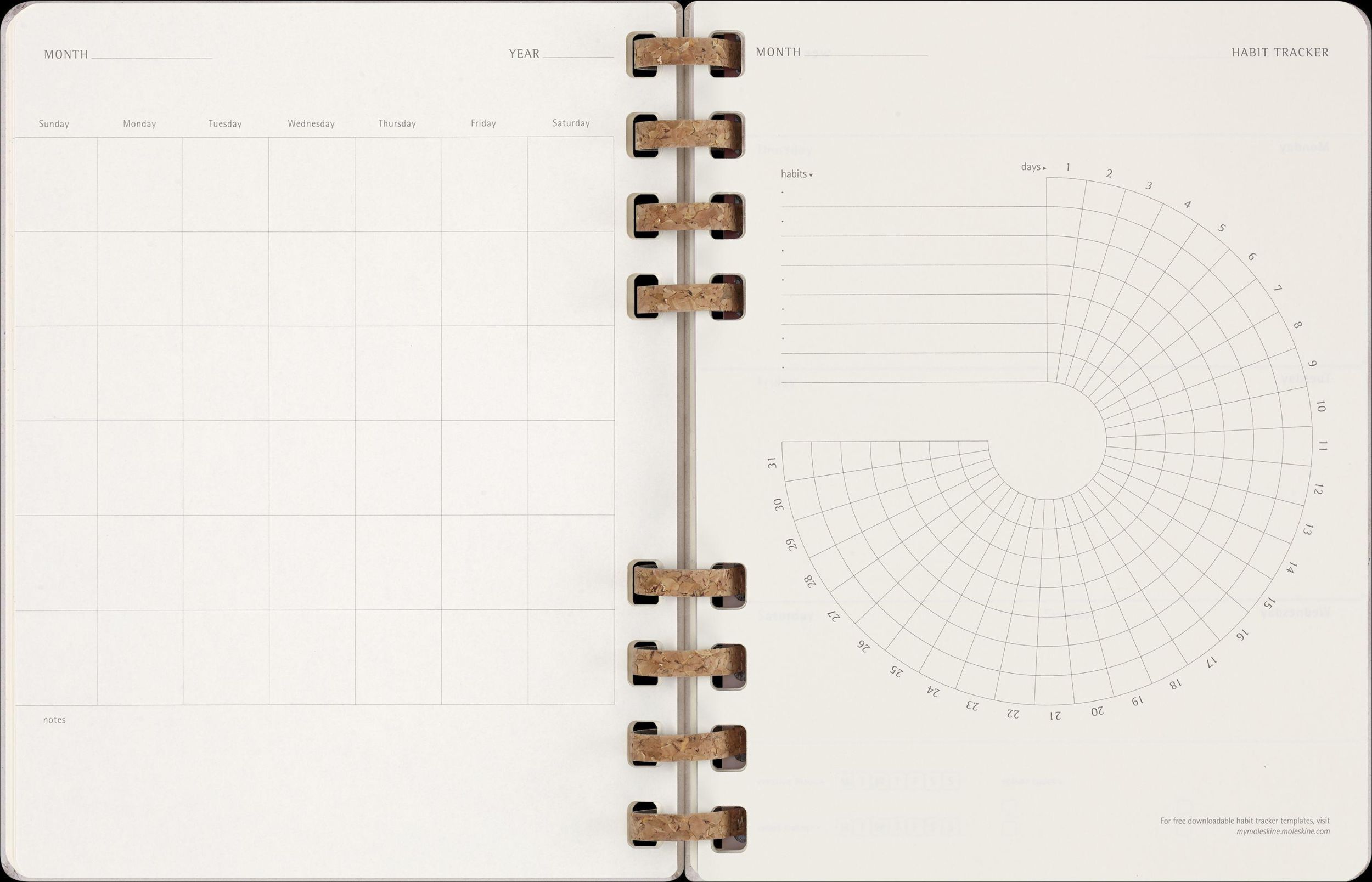 Bild: 8056598856378 | Moleskine Undatierter Life Kalender Mit Spiralbindung, Xl,...