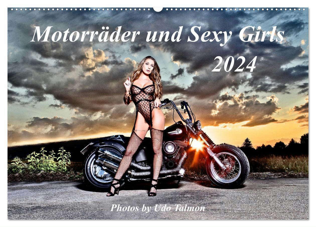 Cover: 9783383653537 | Motorräder und Sexy Girls (Wandkalender 2024 DIN A2 quer), CALVENDO...
