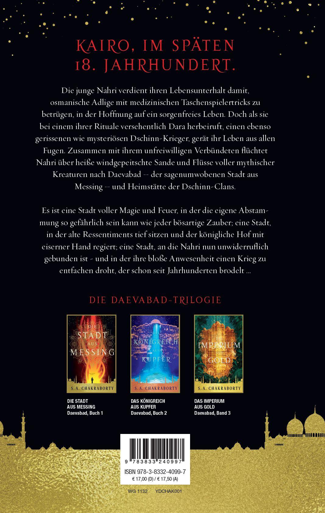 Rückseite: 9783833240997 | Die Stadt aus Messing | S. A. Chakraborty | Taschenbuch | Daevabad