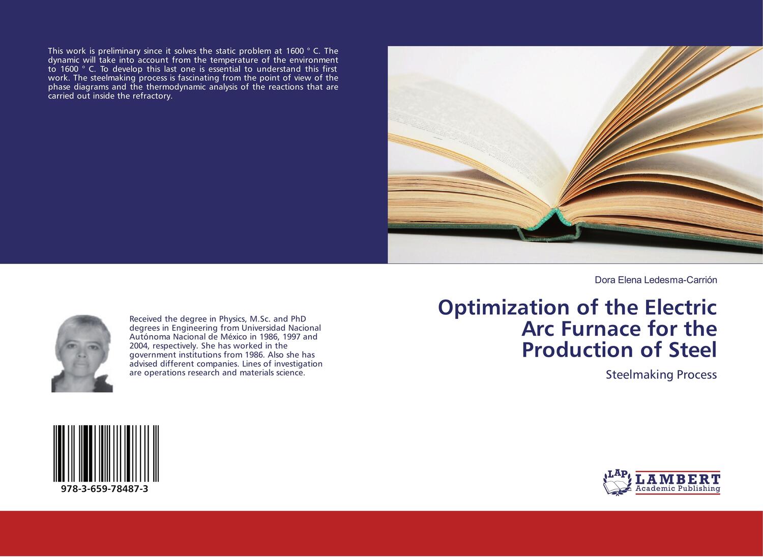 Cover: 9783659784873 | Optimization of the Electric Arc Furnace for the Production of Steel