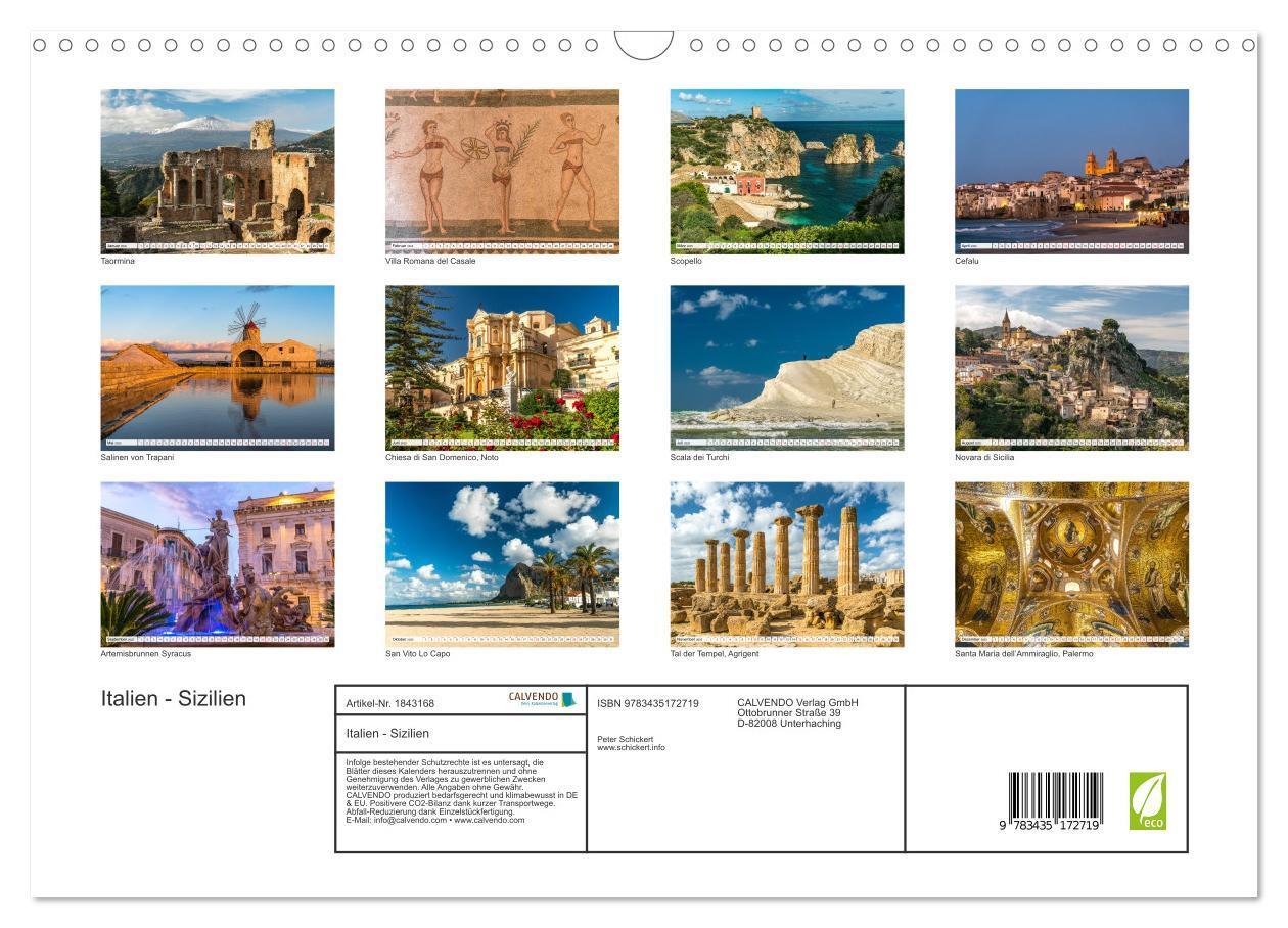 Bild: 9783435172719 | Italien - Sizilien (Wandkalender 2025 DIN A3 quer), CALVENDO...