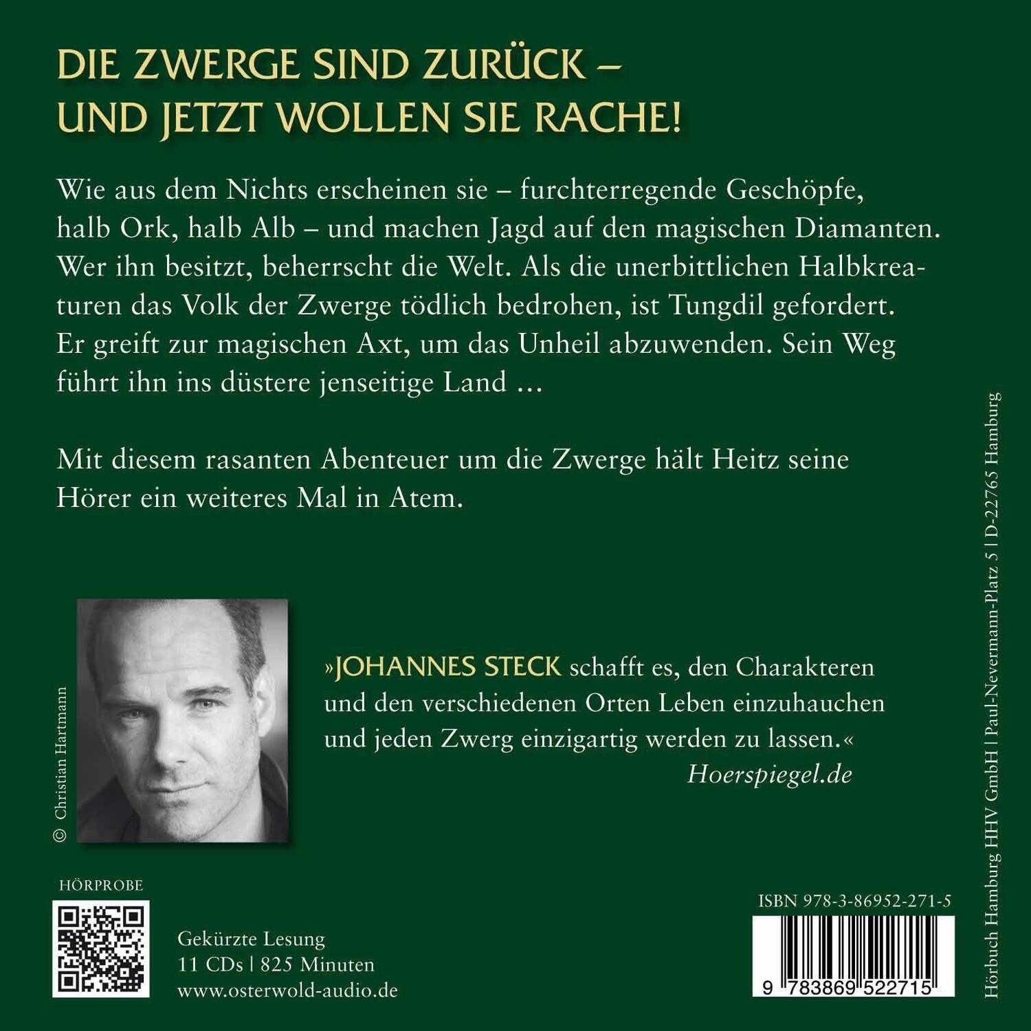Rückseite: 9783869522715 | Die Zwerge 03. Die Rache der Zwerge | Markus Heitz | Audio-CD | 2015