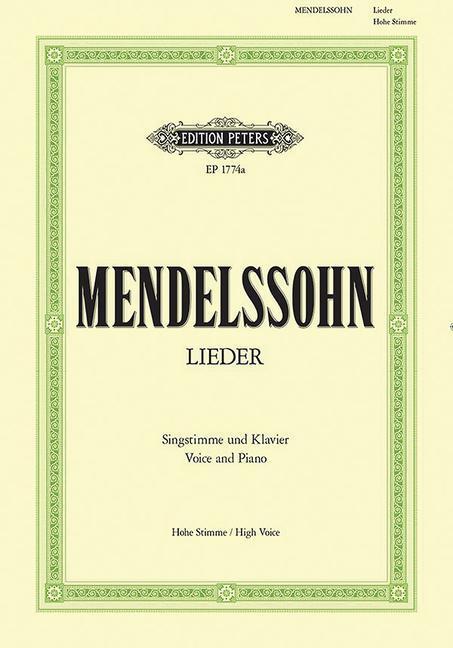 Cover: 9790014008086 | Lieder | Hohe Singstimme / Klavierauszug | Felix Mendelssohn Bartholdy