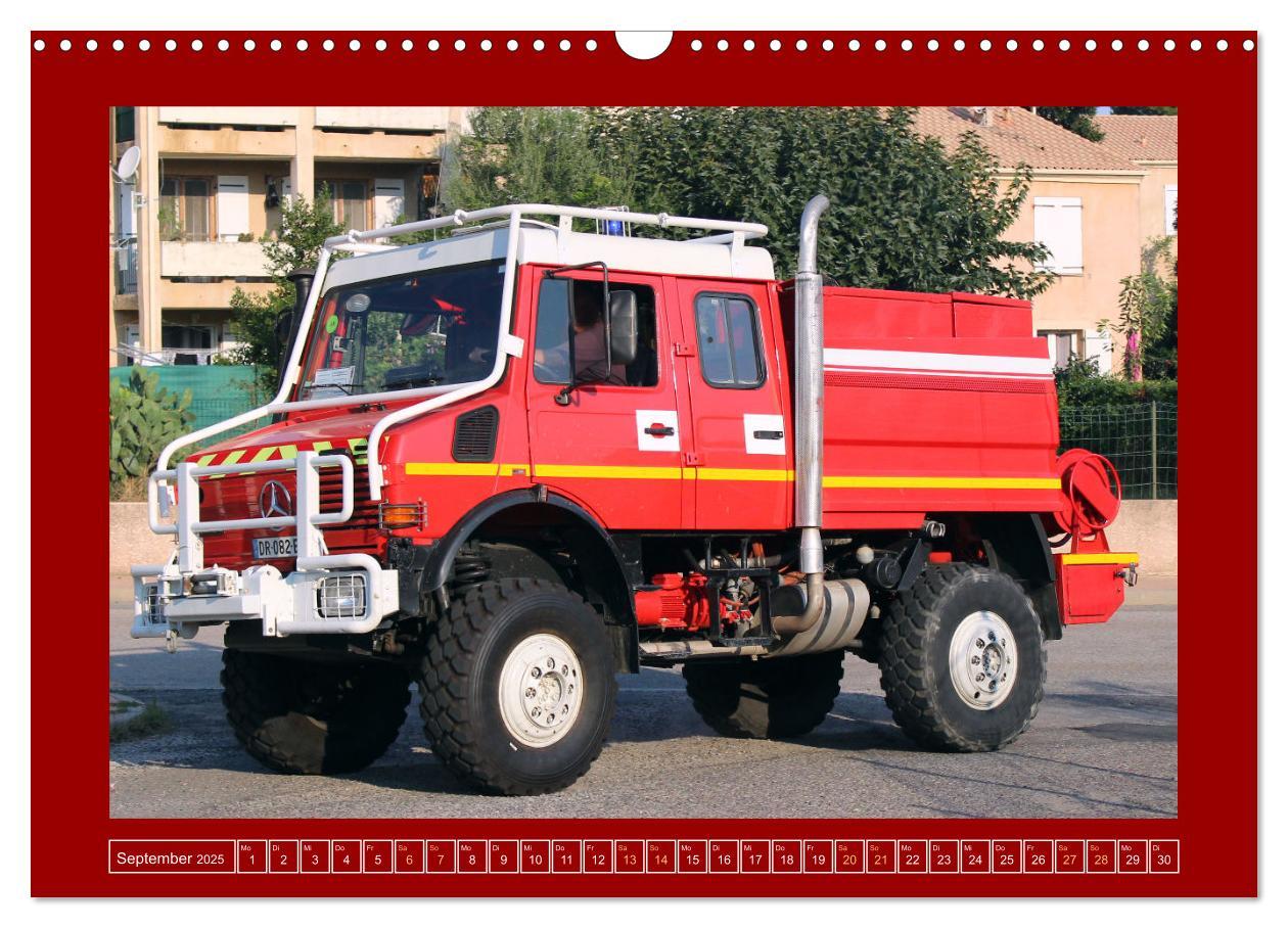 Bild: 9783457225417 | Unimog bei der Feuerwehr (Wandkalender 2025 DIN A3 quer), CALVENDO...