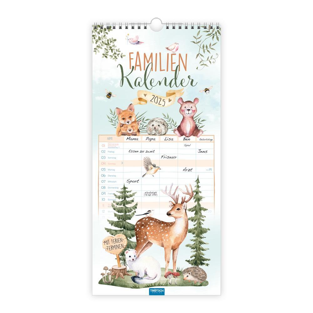 Cover: 9783988022196 | Trötsch Familienkalender Waldfreunde 2025 | Wandkalender | KG | 24 S.