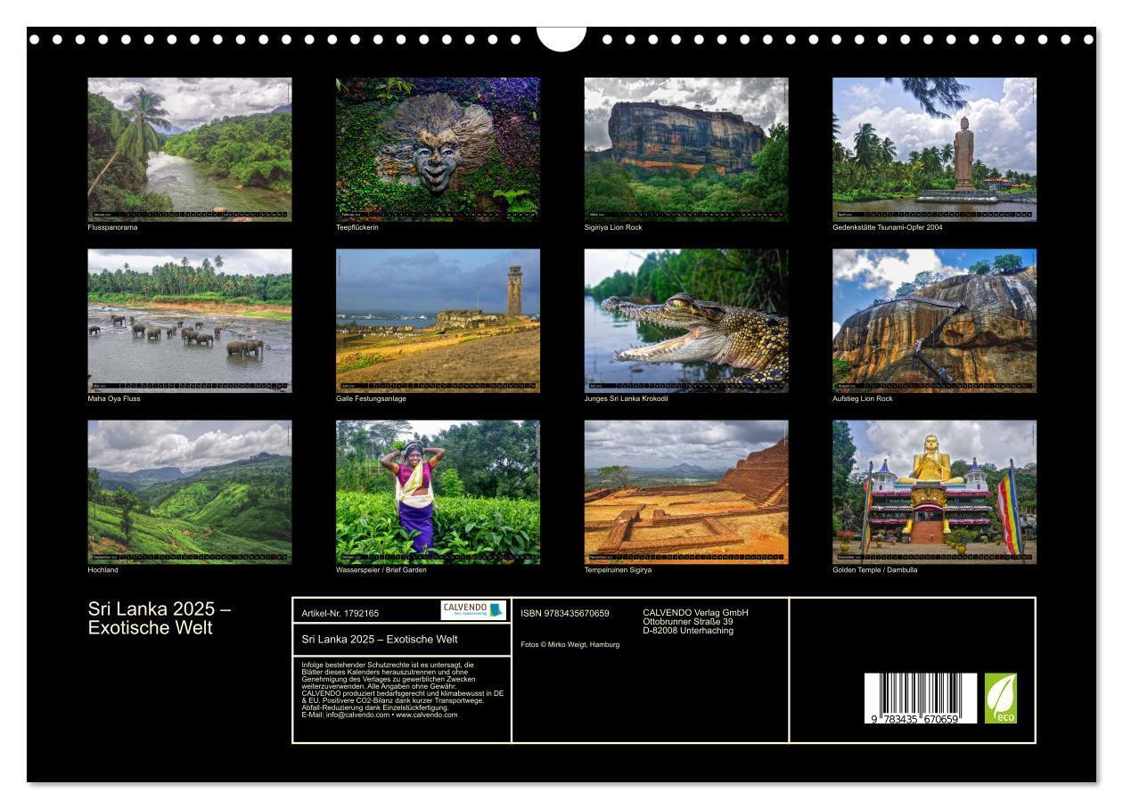 Bild: 9783435670659 | Sri Lanka 2025 ¿ Exotische Welt (Wandkalender 2025 DIN A3 quer),...