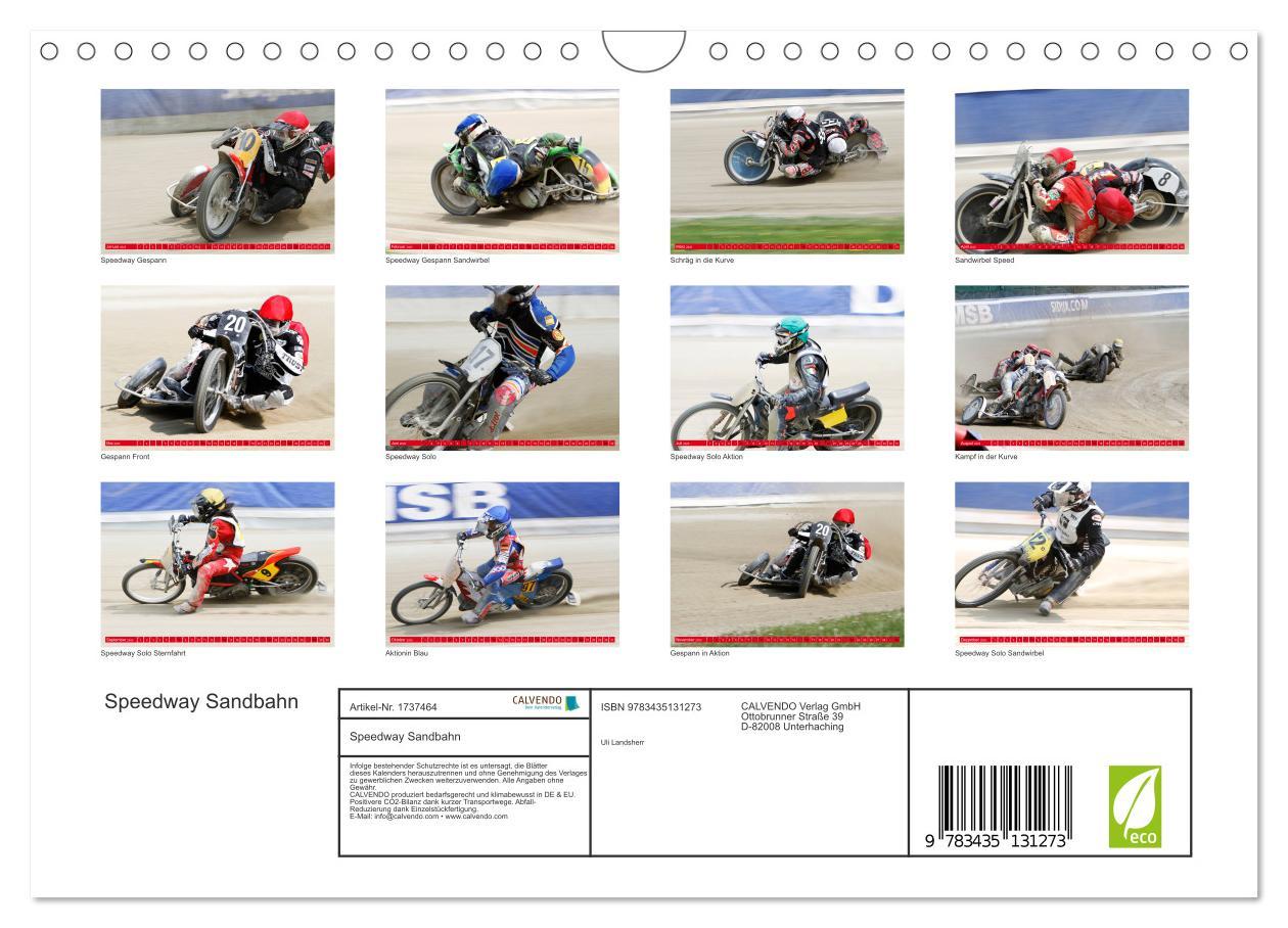 Bild: 9783435131273 | Speedway Sandbahn (Wandkalender 2025 DIN A4 quer), CALVENDO...