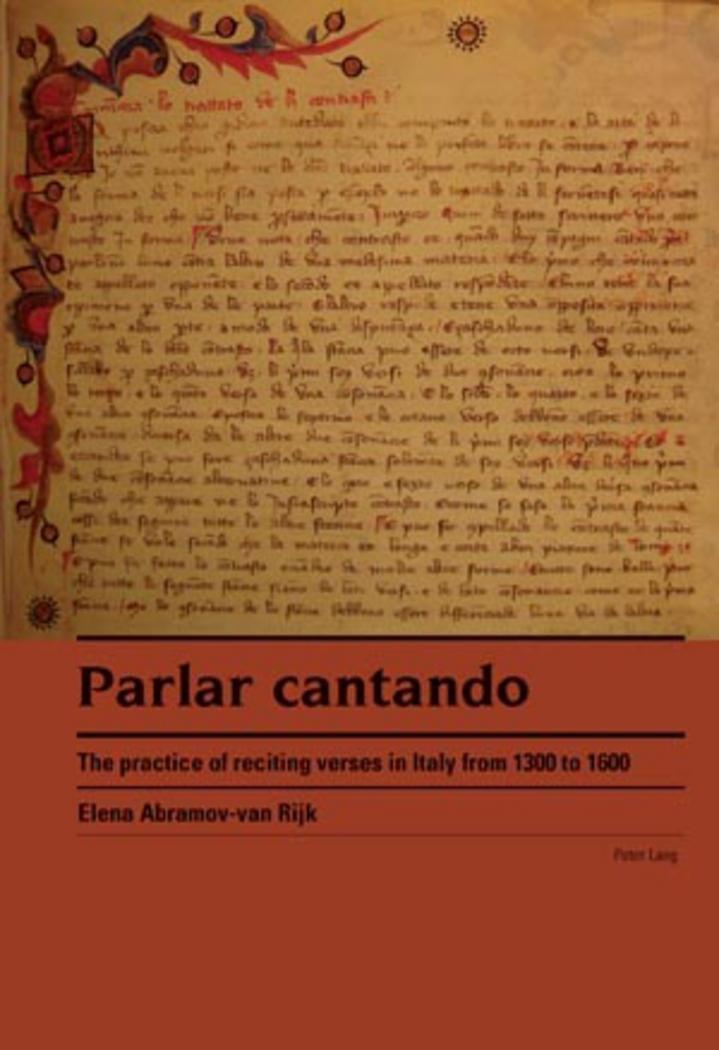 Cover: 9783039116706 | Parlar cantando | Elena Abramov Van Rijk | Buch | 416 S. | Englisch