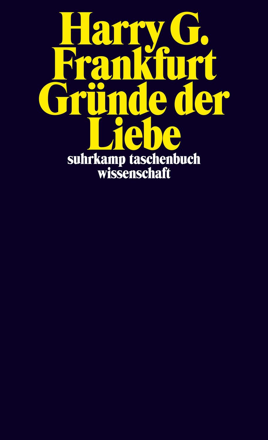 Cover: 9783518297117 | Gründe der Liebe | Harry G. Frankfurt | Taschenbuch | Deutsch | 2014