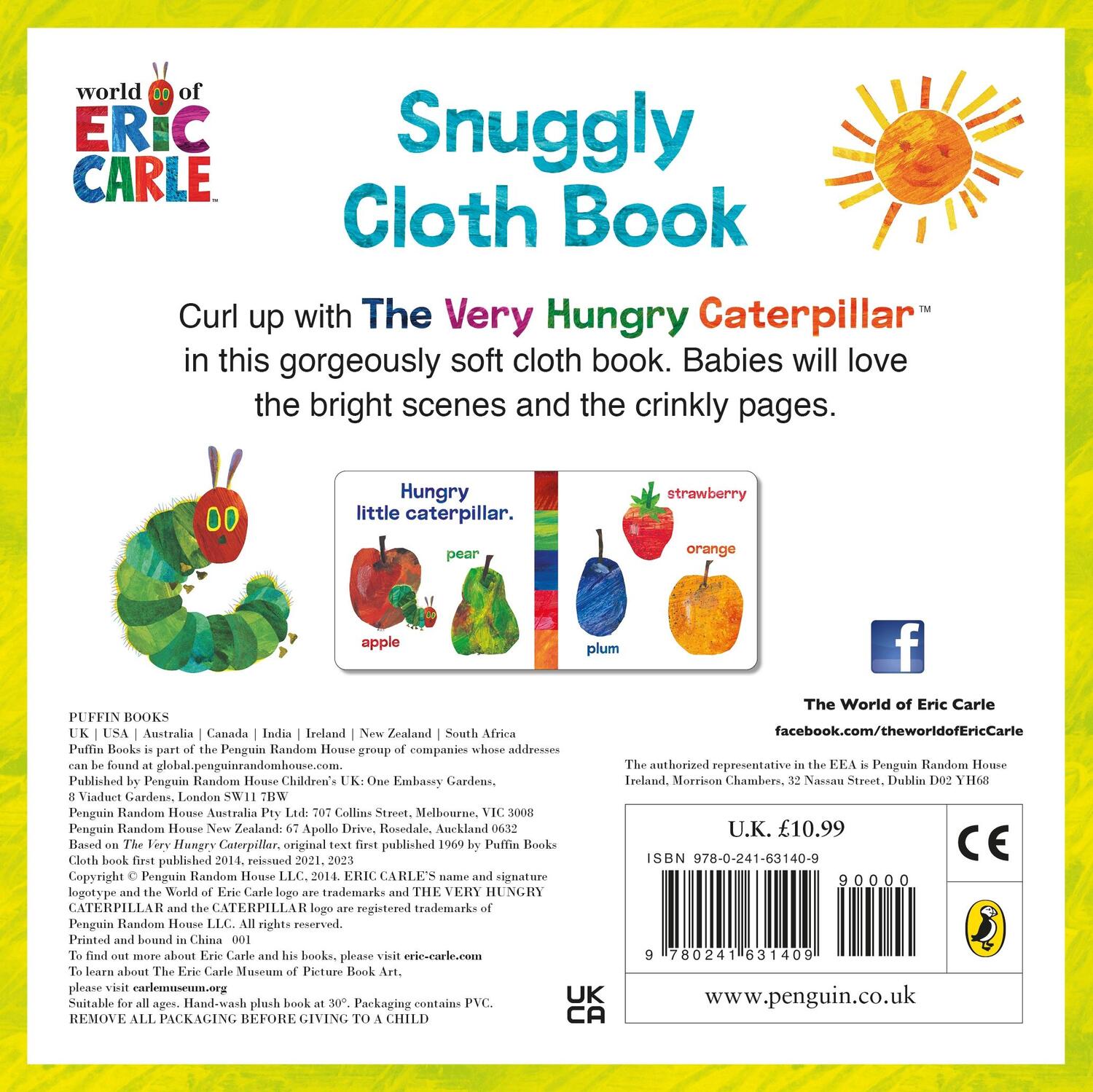 Rückseite: 9780241631409 | The Very Hungry Caterpillar Cloth Book | Eric Carle | Buch | 6 S.