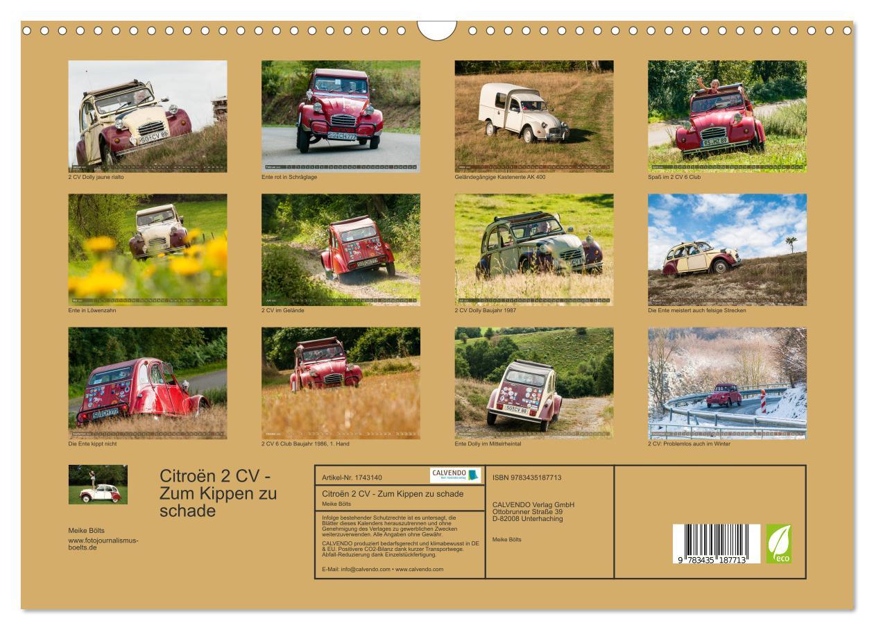 Bild: 9783435187713 | Citroën 2 CV - Zum Kippen zu schade (Wandkalender 2025 DIN A3...