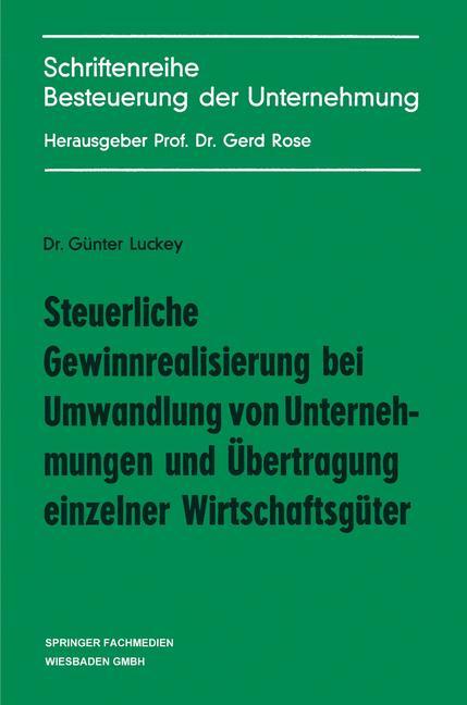 Cover: 9783409501316 | Steuerliche Gewinnrealisierung bei Umwandlung von Unternehmungen...