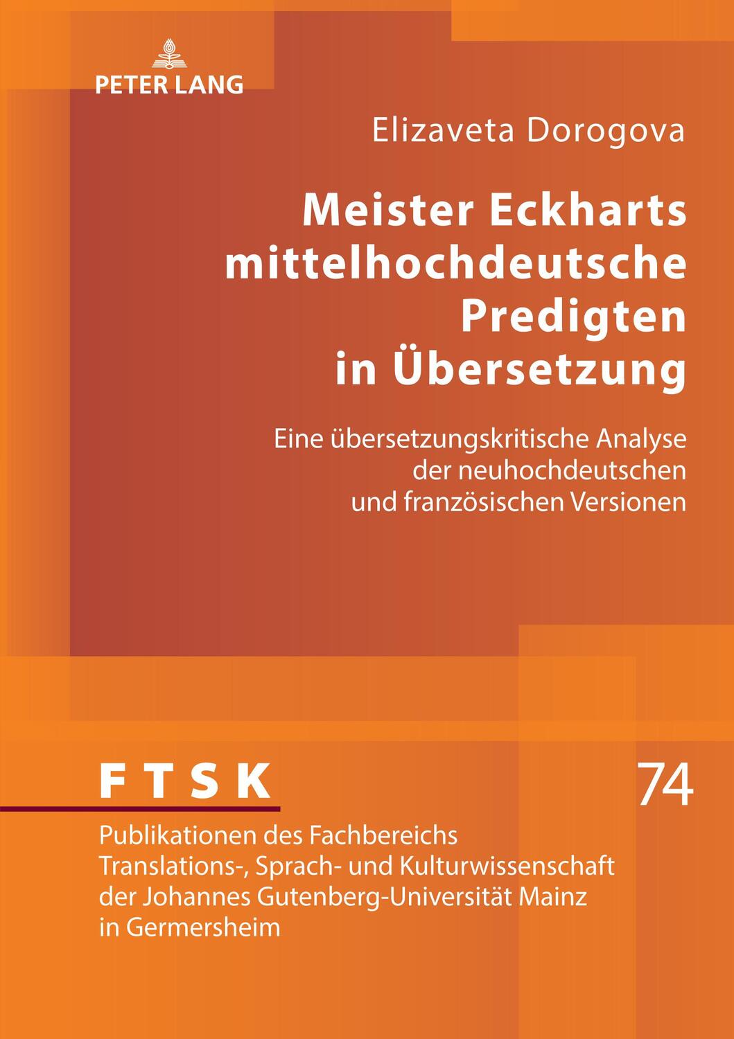 Cover: 9783631878774 | Meister Eckharts mittelhochdeutsche Predigten in Übersetzung | Buch