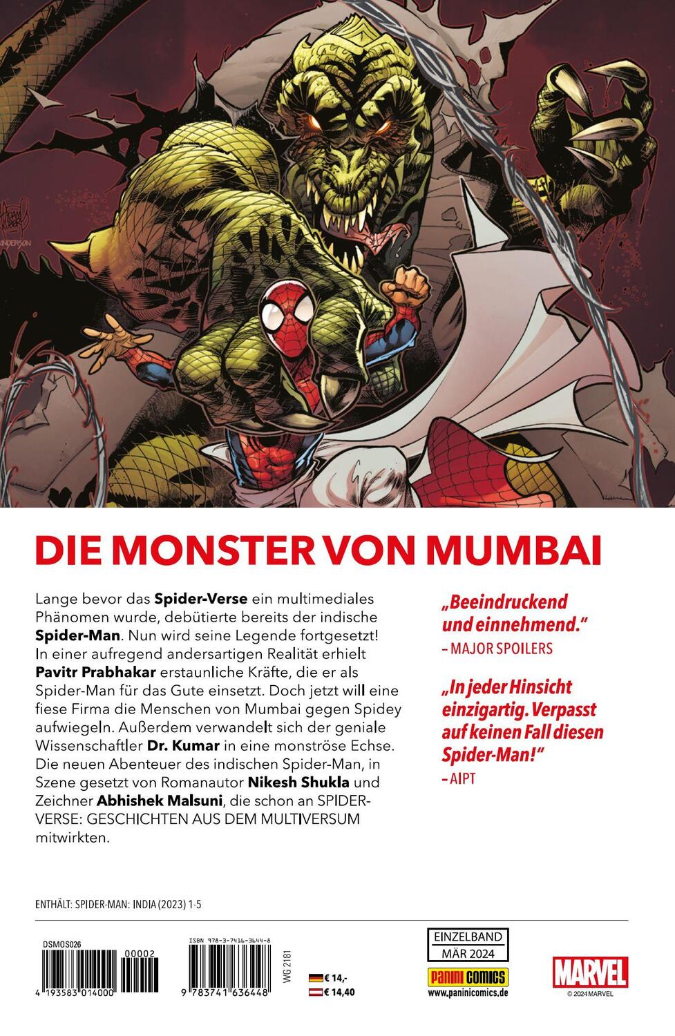 Rückseite: 9783741636448 | Spider-Man: Indien - Netze über Mumbai | Nikesh Shukla (u. a.) | Buch