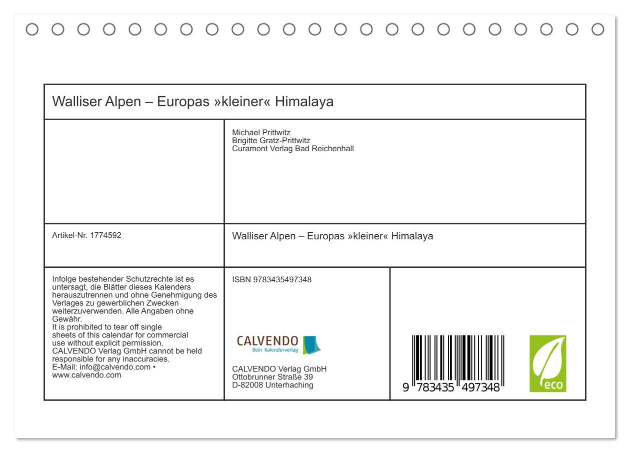 Bild: 9783435497348 | Walliser Alpen - Europas 'kleiner' Himalaya (Tischkalender 2025 DIN...