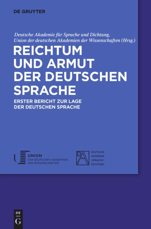 Cover: 9783110334623 | Reichtum und Armut der deutschen Sprache | Dichtung (u. a.) | Buch