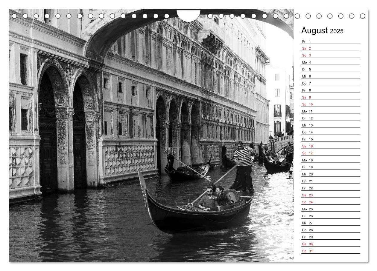 Bild: 9783435533138 | Venedig schwarz-weiß (Wandkalender 2025 DIN A4 quer), CALVENDO...