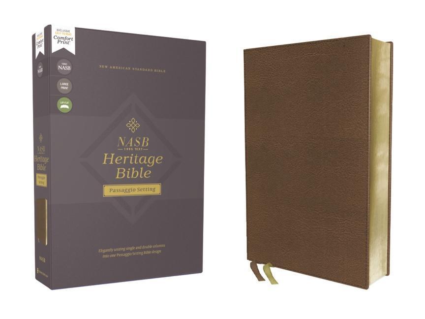 Cover: 9780310456469 | NASB, Heritage Bible, Passaggio Setting, Leathersoft, Brown, 1995...