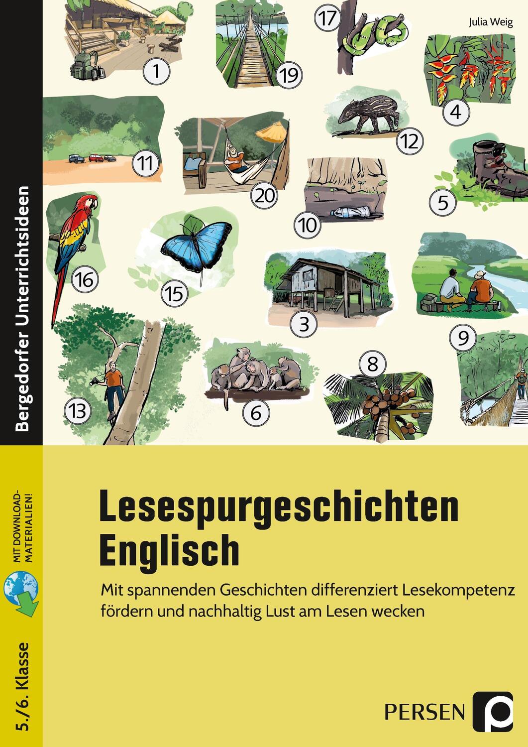 Cover: 9783403206477 | Lesespurgeschichten 5./6. Klasse - Englisch | Julia Weig | Bundle